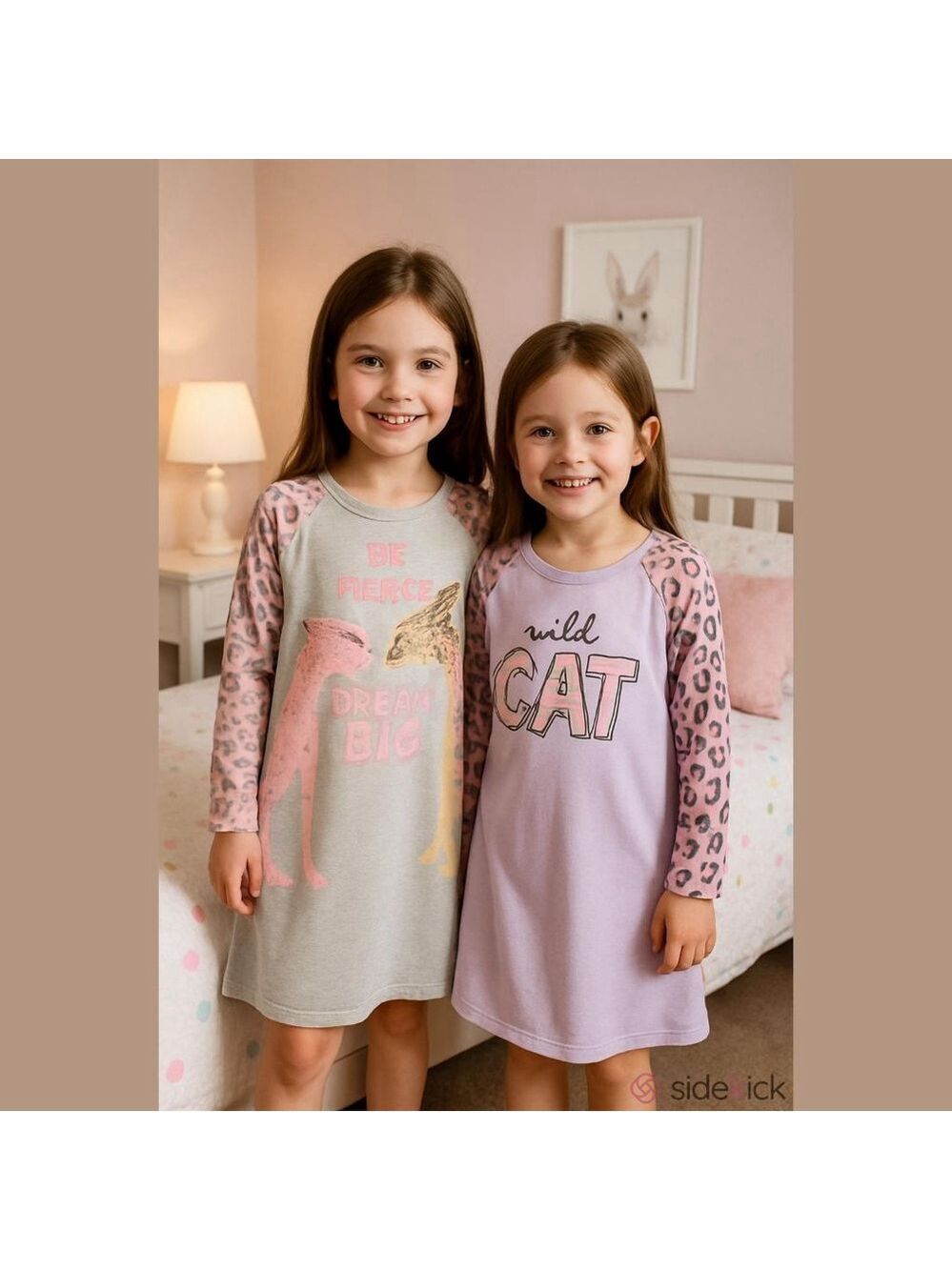 Girls XL Soft Flannel Nightgown Bundle - Be Fierce, Dream Big